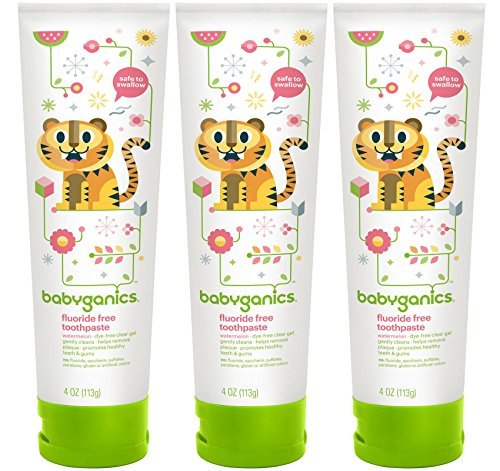 BabyGanics Fluoride Free Toothpaste 4 oz, 3 Pack - Watermelon