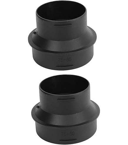 2x 75mm Rundkanal Verbinder Mit Edelstahl Klemmen - Für Heizung & Lüftung