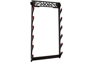 FOXSMZZ Schwert Halter Wandhalterung Samurai Schwert Stand Display Katana Wakizashi Tanto Wandaufhänger Schwert Rack Fünf Schicht (6-Tier)