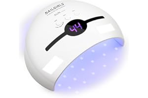 NAILGIRLS Portable Gel UV LED Nail Lamp, 48W LED UV Nail Lamp for Gel Nails Polish Manicure & Pedicure, Professional Salon Curing Lamp with 3 Timer Setting Modes Smart Sensor