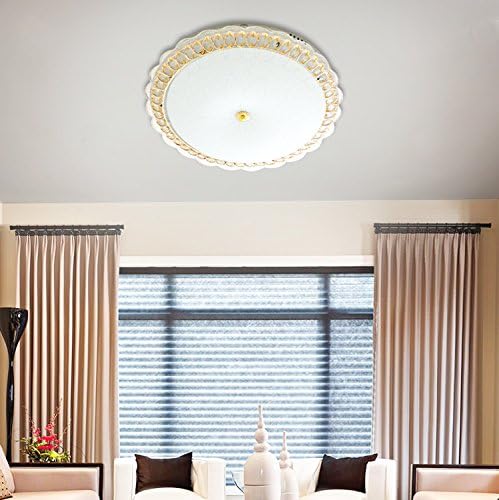 Cttsb ceiling lamp Modern simple creative fashion personalized ceiling light Balcony round European-style glassy clay with golden rims peacock pattern passway five
