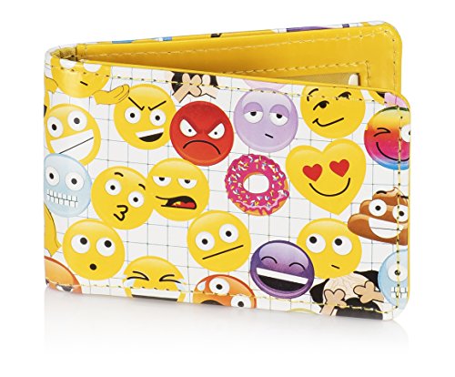 NPW Cartera con emoticono para carné de identidad - Amarilla, de Get Emojinal
