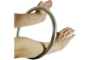 Koyheng Bague Wing Chun en Acier Inoxydable Yewen Sau Entraînement en Force des Mains collantes Tsun Siu Lum Kung Fu