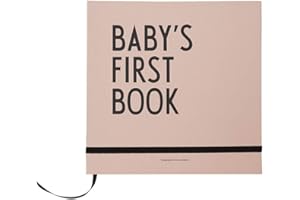 Design Letters Baby's First Book | Livre d'activités avec cartes Milestone et enveloppes pour bébé | Livre enfant Livre papier sans bois | Carnet de voyage Cadeau pour baby shower Photo Album 25x25 cm
