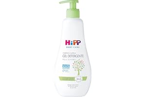 HiPP Baby Care - Gel Detergente Neonato, Deterge con Delicatezza Corpo e Capelli dei Bambini, No Lacrime, per Pelli Sensibili, con Estratto Naturale di Mandorle Bio, 1 Flacone da 400 ml