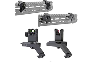 FIRECLUB for AR15 Front And Rear Flip up 45 Degree Rapid Transition BUIS Backup Iron Sight