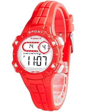 Armbanduhr digital XONIX Damen Kinder viele Funktionen WR100m, A5K67F3/2