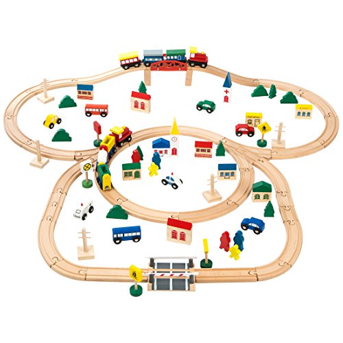 Preisvergleich Produktbild Ultrakidz Holzeisenbahn Set Lukas - 100-teilig