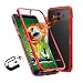 Produktbild Huawei Honor 10 Hülle Magnet 9H Tempered Glass Backcover für Huawei Honor 10, Coollee Handyhülle Kreativ 360 Grad Magnetic Metall Frame Bumper Eingebaute Magnetische Adsorption Transparent Gehärtetem Glas Back Cover Klapphülle Metallrahmen Magnetverschluss Handytasche Ultra Dünne Slim Phone Case Etui Stoßabsorbierend Shockproof Schutzhülle Huawei Honor 10 (Klar Rot)