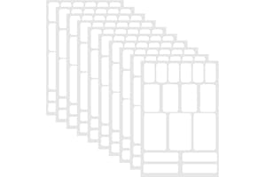 COMNICO 170 sztuk nieprzezroczystych naklejek do pisania, samoprzylepne, do segregatorów z żywnością, etykiety na słoiki, pudełka, koperty, do biura, kuchni