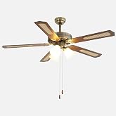 Dlc Karayel 132cm Bakır Motor 3 Lambalı Tavan Vantilat&ouml;r&uuml; Ahşap