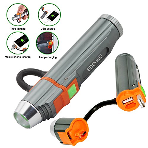 Sidiou Group Multifunzionale Jade Identificazione LED Torcia caricatore del telefono mobile ingresso USB e uscita Strong Light Long Range Outdoor mini torcia elettrica T6 tesoro di carico con magnete