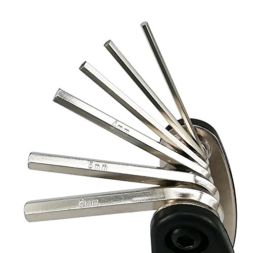 iNeith Fahrrad Reparatur Multifunktionswerkzeug 16 in 1 Set Fahrradwerkzeug für Fahrräder Mini Falt Multitool Werkzeug - 4