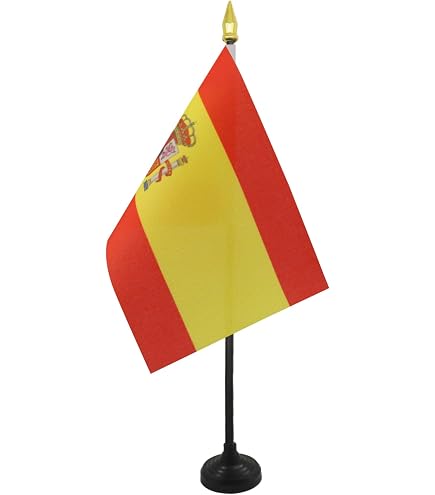 Drapeau De Table Province De Brabant Flamand - 21x14 Cm - Socle Noir Et Hampe 25 Cm - 100% Polyester - 2