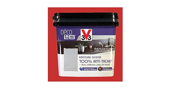 V33 Deco Lab Peinture Cuisine 100 Anti Tache Rouge Piment 0 75 L Amazon Fr Bricolage