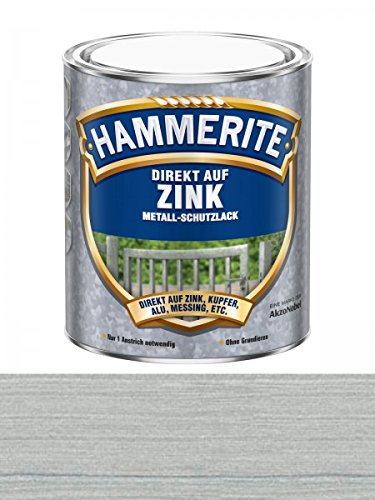 Hammerite Metallschutzlack direkt auf Zink, 075 Liter in Silber Glänzend
