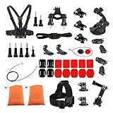 [Voll verstellbar]: Die Kopfbandhalterung ist stufenlos verstellbar, um alle Größen zu passen und verfügt über ein weiches Silikon-Griff-Muster. Der Kopfgurt ist mit allen Arten von Action-Kameras über diese GoPro-Zubehör-Kits kompatibel.