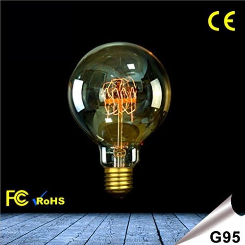 OOFAY LIGHT Vintage Edison Tungsten Bulbs G95 E27 2300 K Decorative Bulbs Energy Efficiency Class 40W A + +