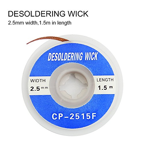 Zilong Entlötlitze Entlötpumpe Set, Lötmittel-Sauger Desoldering Vakuumpumpe, Lötmittel Sauger, Blau - 4