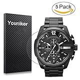 Youniker 5 Pack Diesel Displayschutzfolie, Diesel Displayschutzfolie Folien für Diesel Herren DZ4283 Uhren Crystal Clear HD, Kratzfest, Keine Fingerabdrücke, blasenfrei Film