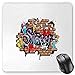 Produktbild HYYCLS Youth Mauspads, Urban World Street Life Graffiti Art Spraycan Characters and Drippy Blotchy Letters, Standard Size Rectangle Non-Slip Rubber Mousepad, Multicolor