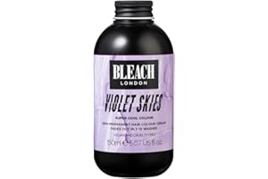 Bleach London Violet Skies Colour - Semi-Permanent Hair Colour, Bright True Pink, Vegan, Cruelty Free, Vibrant Temporary Hair Colour Cream, 150 ml