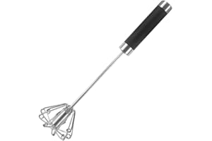 TGTB Semi-Automatic Spin Rotary Whisk and Hand Push Egg Beater, Stainless Steel Hand Baking Mixer, Cooking Utensils for Blending, Whisking, Beating