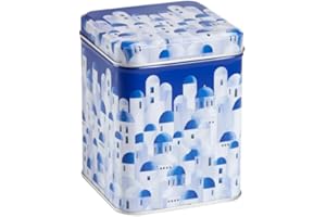 TEA SHOP - Lata Santorini 250 g - Recipiente para guardar el té - Conserva la frescura y el aroma