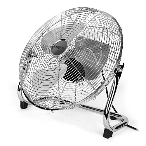 oneConcept • Metal Blizzard XXL • Ventilator • Bodenventilator • Standventilator • leise • Chrom • 46 cm (18″) Rotorblätter • Metallkorb • 120 Watt • neigbar • 3 Geschwindigkeiten • Tragegriff • Kabelaufwicklung • rutschfest • sicherer Stand • silber - 6