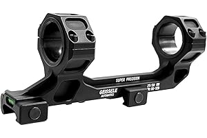 HWZ 1" 30mm/25mm Scope Mount Ring Mount Base with Spirit Bubble Level Black/Sand