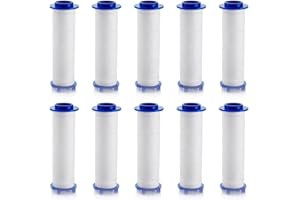 JYXNU 10 Piezas 8,0 x 2,4 cm Filtro de Ducha de algodón PP Filtro de Cartucho de Filtro portátil Cabezal de Filtro de algodón, Filtro PP Elemento para Desmontable ducha de mano mango ducha
