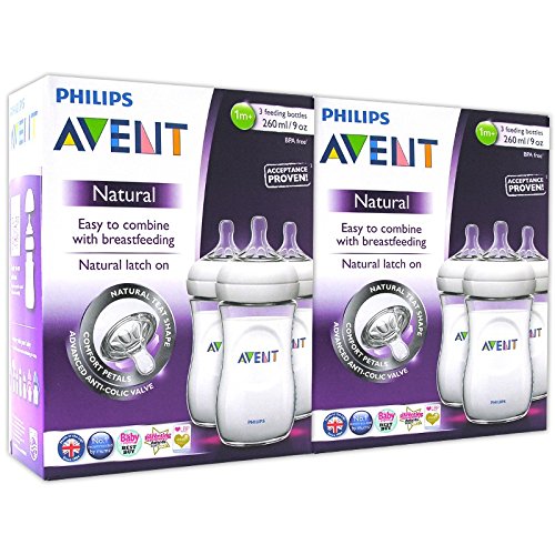 Philips AVENT: 6x260ml Babyflaschen Set NATURNAH NATURAL SCF693/37 Flaschenset - 2