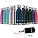 Price comparison product image Balhvit Water Bottle, BPA Free Stainless Steel Vacuum Insulated Water Bottles, Double Wall Hot & Cold Sports Drinks Bottle, Kids Thermos Flask with Brush & Cover for Cycling, Gym (500ML, Navy Blau)