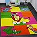 Produktbild VIMODA Kinderteppich Spielteppich Kinderzimmer Zoo Kinder Teppich Löwe Krokodil in Bunte Farben - ÖKO TEX Zertifiziert, Maße:80 x 150 cm