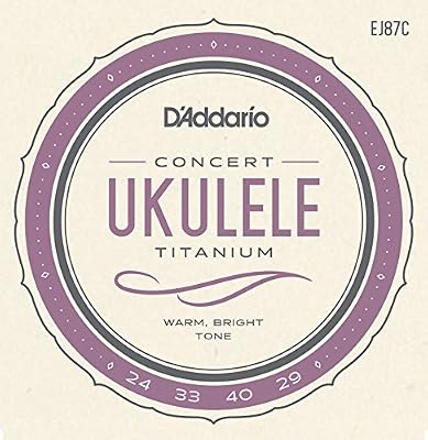 D'Addario Cordes en titane pour ukulele D'Addario EJ87C, Concert