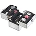Beautify Professional Stylish Small Silver Aluminium Beauty Box Cosmetics & Make Up Case