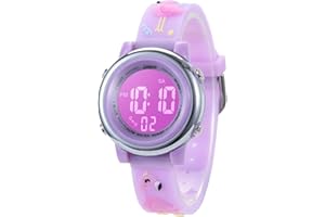 Anloo cyfrowy zegarek na rękę dla małych dzieci, 7 kolorów, wodoszczelny, z alarmem, stoper, dla chłopców, dziewcząt, 3-15 lat