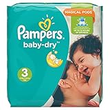 Pampers Baby-Dry Nappies Monthly Saving Pack - Size 3, Pack of 198