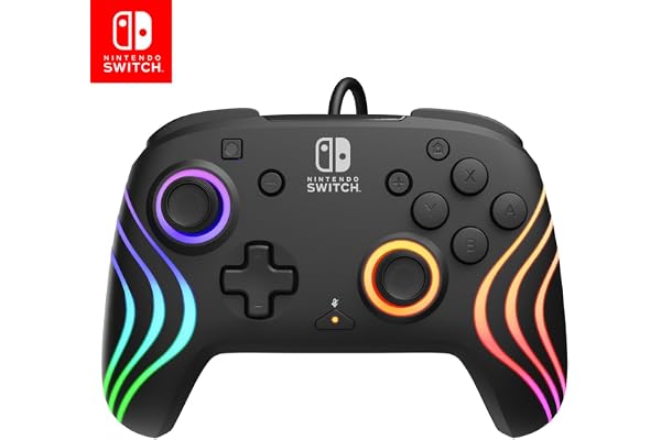 PDP Nintendo Switch Afterglow Wave- Wired- Black