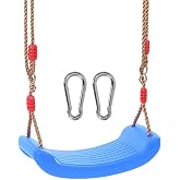 Newaner Plastic Swing Seat for Children, Children's Swing for Garden, Adjustable in Height (Blue)