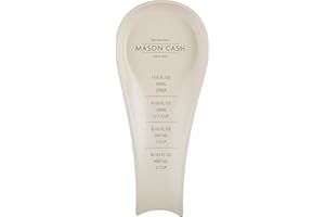 Mason Cash Innovador Soporte para Cuchara y Utensilios de Cocina con Tabla de conversión, Cerámica, Hueso, 11 x 25 x 3 cm