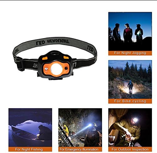 SAYOU LED Headlamp Induction Headlight 3 Brightness Modes Flashlight with Adjustable Strap for Running Camping Hiking Fishing