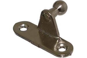 1 Halterung mit 10mm Kugelkopf für Gasdruckfedern Gasfedern Dämpfer Anhänger Klappe Montageplatte Befestigung Neu Old-Harvest (Halterung abgewinkelt)