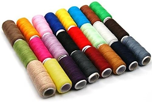 Tinxs 24 Spools All Purpose Polyester Sewing Quilting Threads 24 Assorted Colors Sets