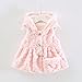 Zhuannian Baby Girls Quilted Fleece Jacets Hooded Gilet with Pearl Cross-body Bag (2-3 years, Pink)