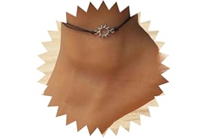 Cimenexe Böhmische Sonne Fußkettchen Schwarz Gewebtes Seil Knöchelarmband Silber Sonnenschein Kette Fußkettchen Verstellbar Wachs Fußkettchen Sommer Strand Fußkette Schmuck Für Frauen Und Mädchen