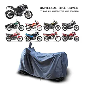 GOSHIV-car and bike accessories Water Resistant UV Protection Universal Cover for Bike Motercycle and Scooter (Grey)