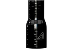 AP Automotive Tubo Universale intercooler con Riduttore Diritto da 60 mm (2,4") a 55 mm (2,2") Nero