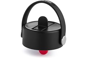 HYDRO FLASK - Bouchon à paille pour bouteilles à ouverture large - Étanche - Isolation Honeycomb en nid d'abeille - Lavable au lave-vaisselle - Noir