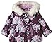 Pumpkin Patch Baby-Girls Rose Print Puffer Floral Jacket, Purple Passion, 12-18 Months